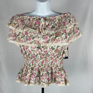 COPY - Guess Floral Isotta Top XL Pink